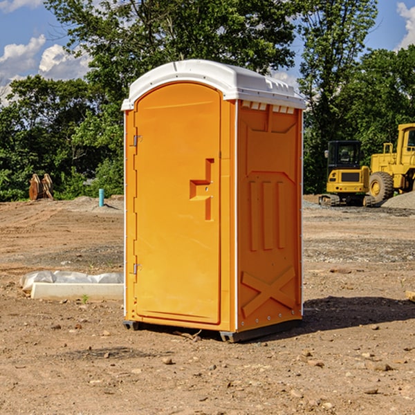 can i customize the exterior of the portable restrooms with my event logo or branding in Roosevelt Texas